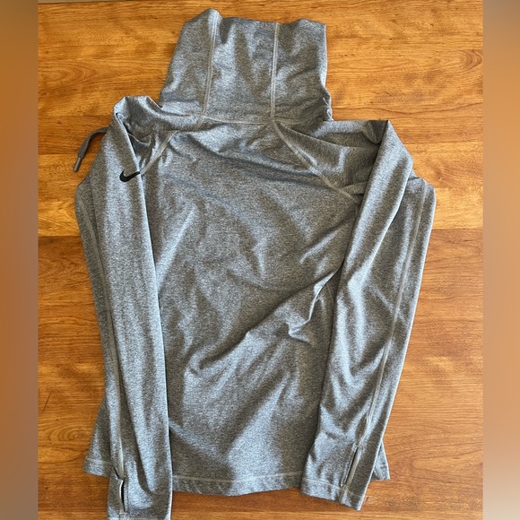 Nike Pro Dry Fit Grey Drawstring CowlNeck Pullover - Picture 3 of 4